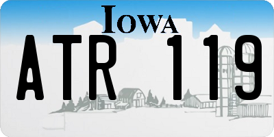 IA license plate ATR119