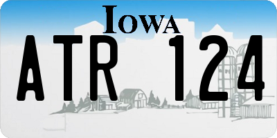 IA license plate ATR124