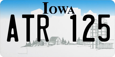 IA license plate ATR125