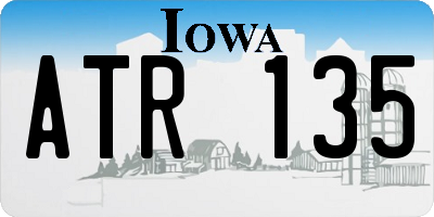 IA license plate ATR135
