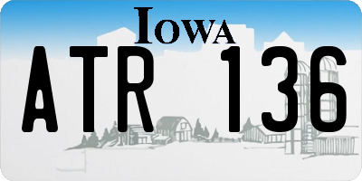 IA license plate ATR136