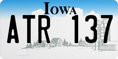 IA license plate ATR137