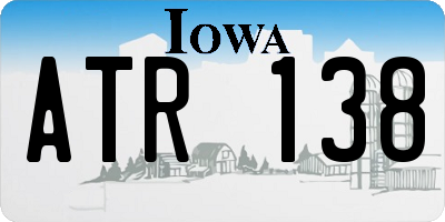IA license plate ATR138