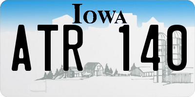 IA license plate ATR140
