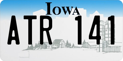 IA license plate ATR141