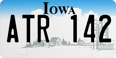 IA license plate ATR142