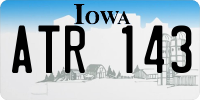 IA license plate ATR143