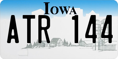 IA license plate ATR144