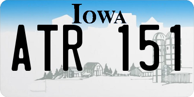 IA license plate ATR151