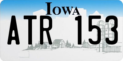 IA license plate ATR153