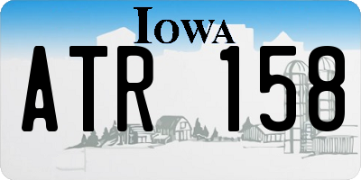 IA license plate ATR158