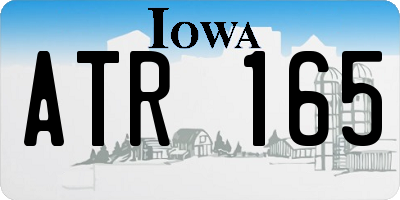 IA license plate ATR165
