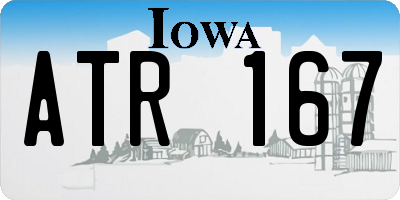 IA license plate ATR167