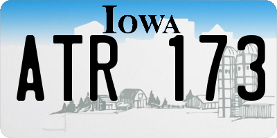 IA license plate ATR173