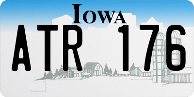 IA license plate ATR176