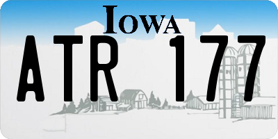 IA license plate ATR177