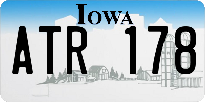 IA license plate ATR178