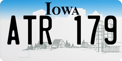 IA license plate ATR179