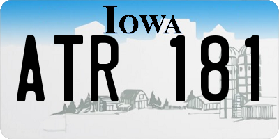IA license plate ATR181