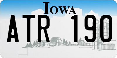 IA license plate ATR190