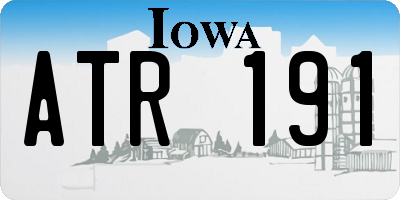 IA license plate ATR191