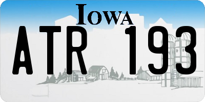 IA license plate ATR193