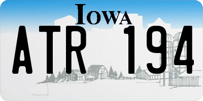 IA license plate ATR194