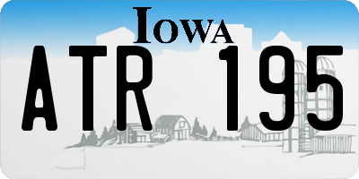 IA license plate ATR195