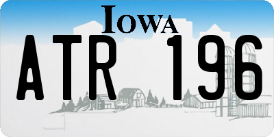 IA license plate ATR196