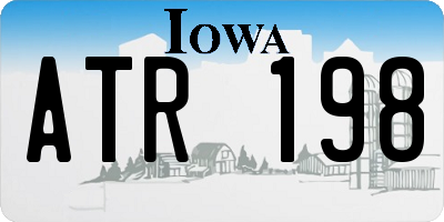 IA license plate ATR198