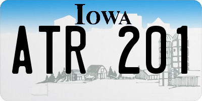IA license plate ATR201