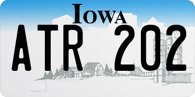 IA license plate ATR202