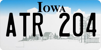IA license plate ATR204