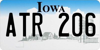 IA license plate ATR206