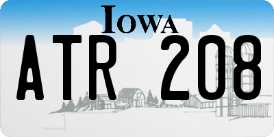 IA license plate ATR208