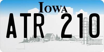 IA license plate ATR210