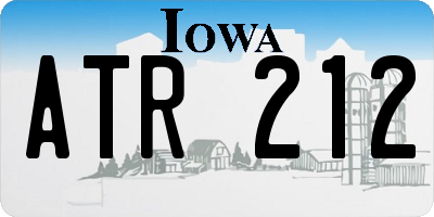 IA license plate ATR212