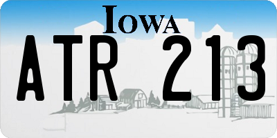 IA license plate ATR213