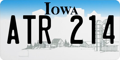 IA license plate ATR214