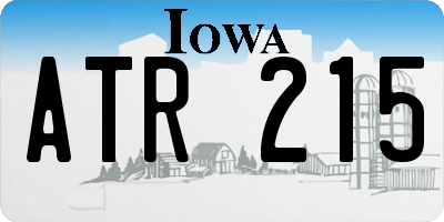 IA license plate ATR215