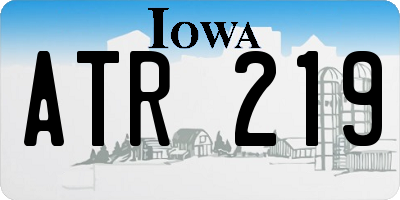 IA license plate ATR219