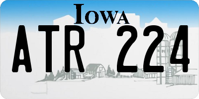IA license plate ATR224