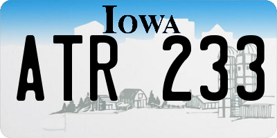 IA license plate ATR233