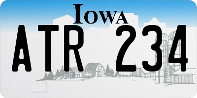 IA license plate ATR234