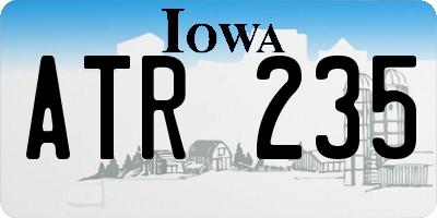 IA license plate ATR235