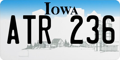 IA license plate ATR236