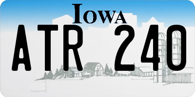 IA license plate ATR240
