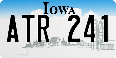 IA license plate ATR241