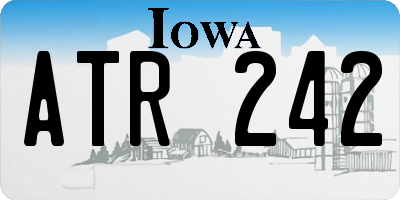 IA license plate ATR242