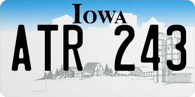 IA license plate ATR243